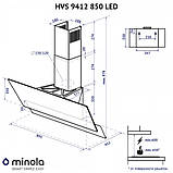 Витяжка Minola HVS 9412 WH 850 LED, фото 11