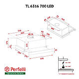Витяжка Perfelli TL 6316 Full Inox 700 LED, фото 11