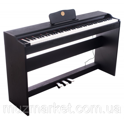 Цифрове піаніно Alfabeto Animato Assai (Black) + (стійка, 3 педалі, пюпітр, блок живлення)