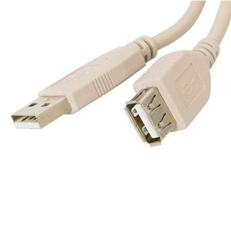 Кабель ATcom подовжувач USB2.0 AM/AF 5.0 м. 2 ferrite core, білий
