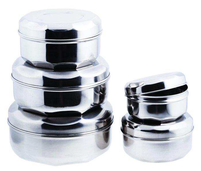 Судочки з кришкою V 0,35 / 0,5 / 0,5 / 0,9 /1,2 л (набір 5 шт)