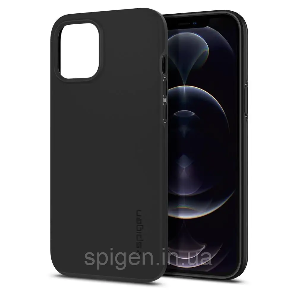 Чехол Spigen для iPhone 12 Pro Max - Thin Fit, Black