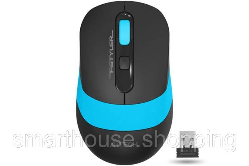 Миша бездротова A4Tech FG10 Black/Blue USB, фото 1