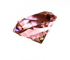 Діамант кришталевий рожевий 6 см. Висока якість огранювання