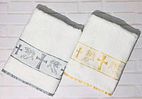 Крыжма-полотенце для крещения Турция/махровое полотенце с крестиком