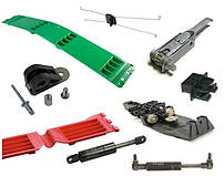 Тентова фурнітура, каретки, амортизатори на дах