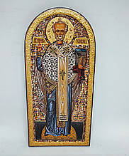Ікона Святителя Миколая, ростова ікона для дому 28*13 см