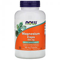 Now Foods, Magnesium Caps 400 мг (180 капс.), магний, магній