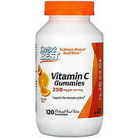 Жевательный витамин С, Doctor's Best "Vitamin C Gummies" 250 мг, вкус апельсин (120 жевательных таблеток)