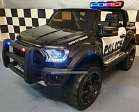 Детский двухместный электромобиль Джип машина Полиция M 4173EBLR-2 Ford Ranger лицензионный / цвет черный**