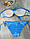 Жіночий купальник балконет Fuba з пушиком В 46р блакитний (01789), фото 2