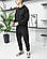 Спортивний костюм чоловічий чорний Tur | Костюм спортивний чорний весняний осінній, фото 6