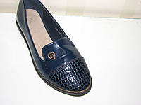 Туфли женские балетки синего цвета эко кожа размер 36 39