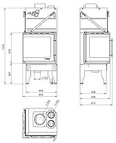 Камінна топка UNIFLAM 660 DURO ліве скло, фото 4