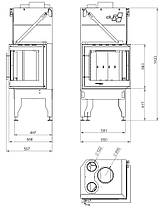 Камінна топка UNIFLAM 660 DURO праве скло, фото 4