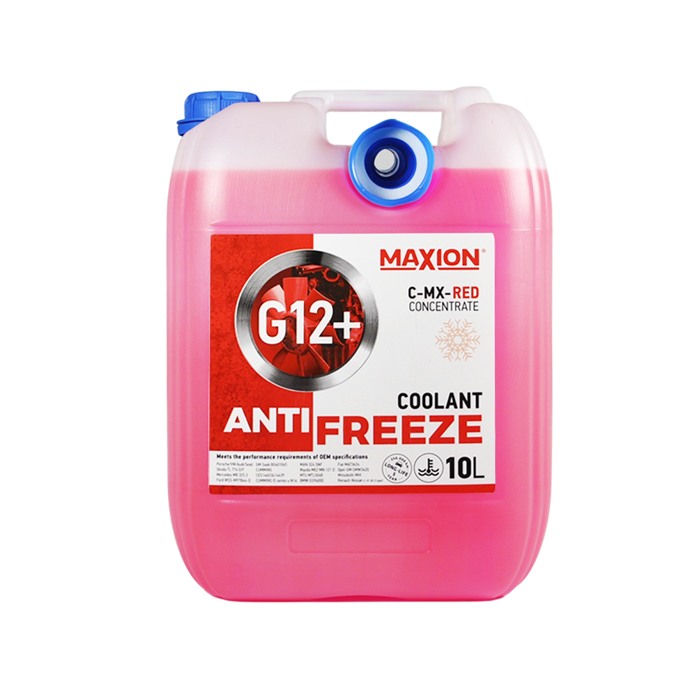 Антифриз концентрат червоний MAXION G12+ 10л -80°C