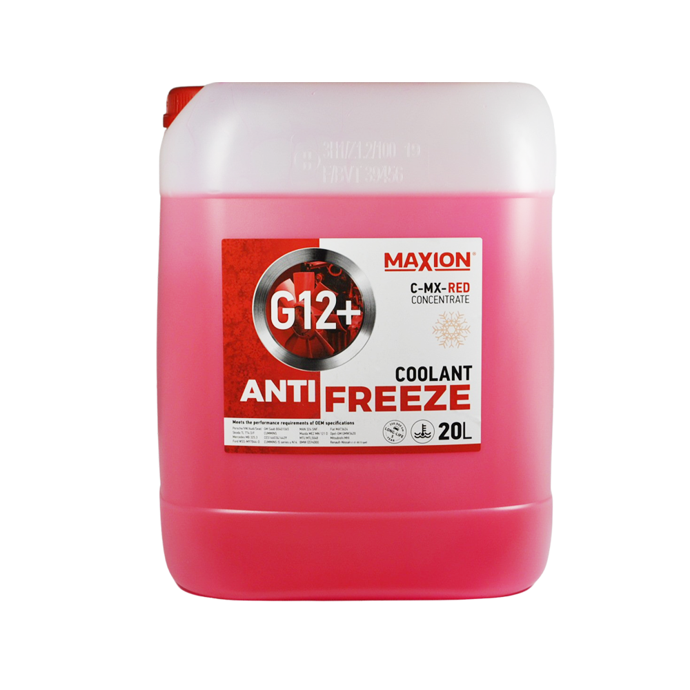 Антифриз концентрат червоний MAXION G12+ 20л -80°C