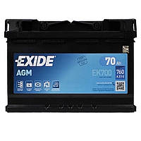 Аккумулятор EXIDE AGM 70Аh 760A R+ Start/Stop EK700