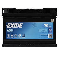 Акумулятор EXIDE AGM 70Аh 760A R+ Start/Stop EK700