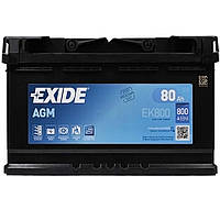 Акумулятор EXIDE  AGM 80Аh 800A R+ Start/Stop