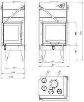 Камінна топка UNIFLAM 660 DURO праве скло гільйотина, фото 4