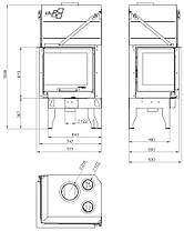 Камінна топка UNIFLAM 660 DURO ліве скло гільйотина, фото 4