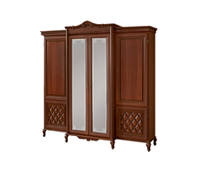 Шафа платтяна Новита чотиридверна ДСП горіх Караваджо (Скай ТМ)