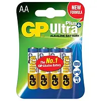 Батарейки щелочные AA пальчиковые GP Ultra Plus 15AUP-2UE4 (4 шт)