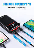 Aikove 10000 мА·год павербанк павербанк на 2 USB-порти зі швидким заряджанням повер-павер банк, фото 4