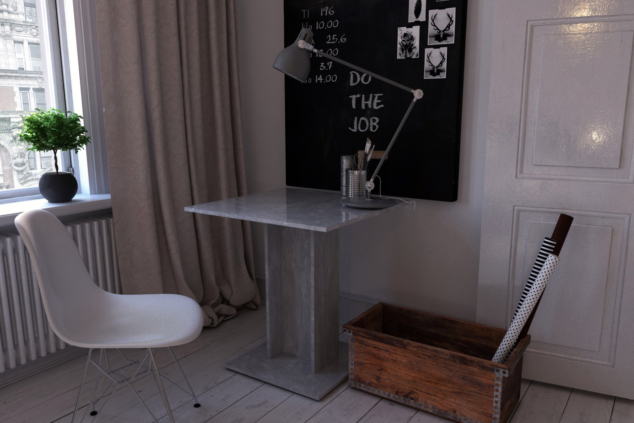 Кухонний стіл колір бетону, сучасний маленький стіл на кухню універсальний і недорогий Бетон