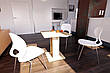 Кухонний стіл, сучасний маленький стіл на кухню універсальний невеликий і недорога Дуб Сонома, фото 4