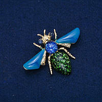 Брошка Метелик золотий метал 47х62мм + - купити біжутерію дешево оптом в інтернеті