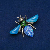 Брошка Метелик золотий метал 47х62мм + - купити біжутерію дешево оптом в інтернеті