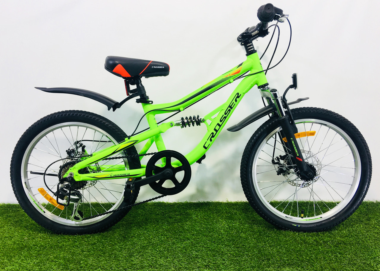 Детский Велосипед Скоростной Crosser Legion 20" Двухподвесный Горный Подростковый Кроссер Легион для детей
