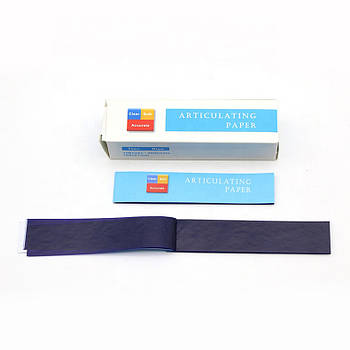 Артикуляційний папір прямокутний Polix PRO&MED 30 мкм блакитний (400 штук)