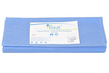 Захисна маска-серветка з ламінованого спанбонду Polix PRO&MED Air Flow 30 х 40 см блакитна (25 штук)