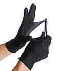 Нітрилові рукавички Mercator Nitrylex Black розмір L чорні (50 пар), фото 3