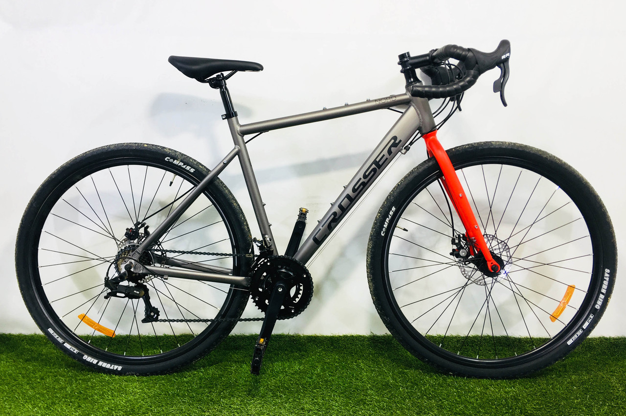 Универсальный Шоссейный Велосипед Crosser Gravel NORD 28" рама 17 (14S) Горный Одноподвесный Кроссер 2021