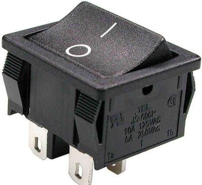 Клавішний вимикач MRS-201 4pin, широкий чорний