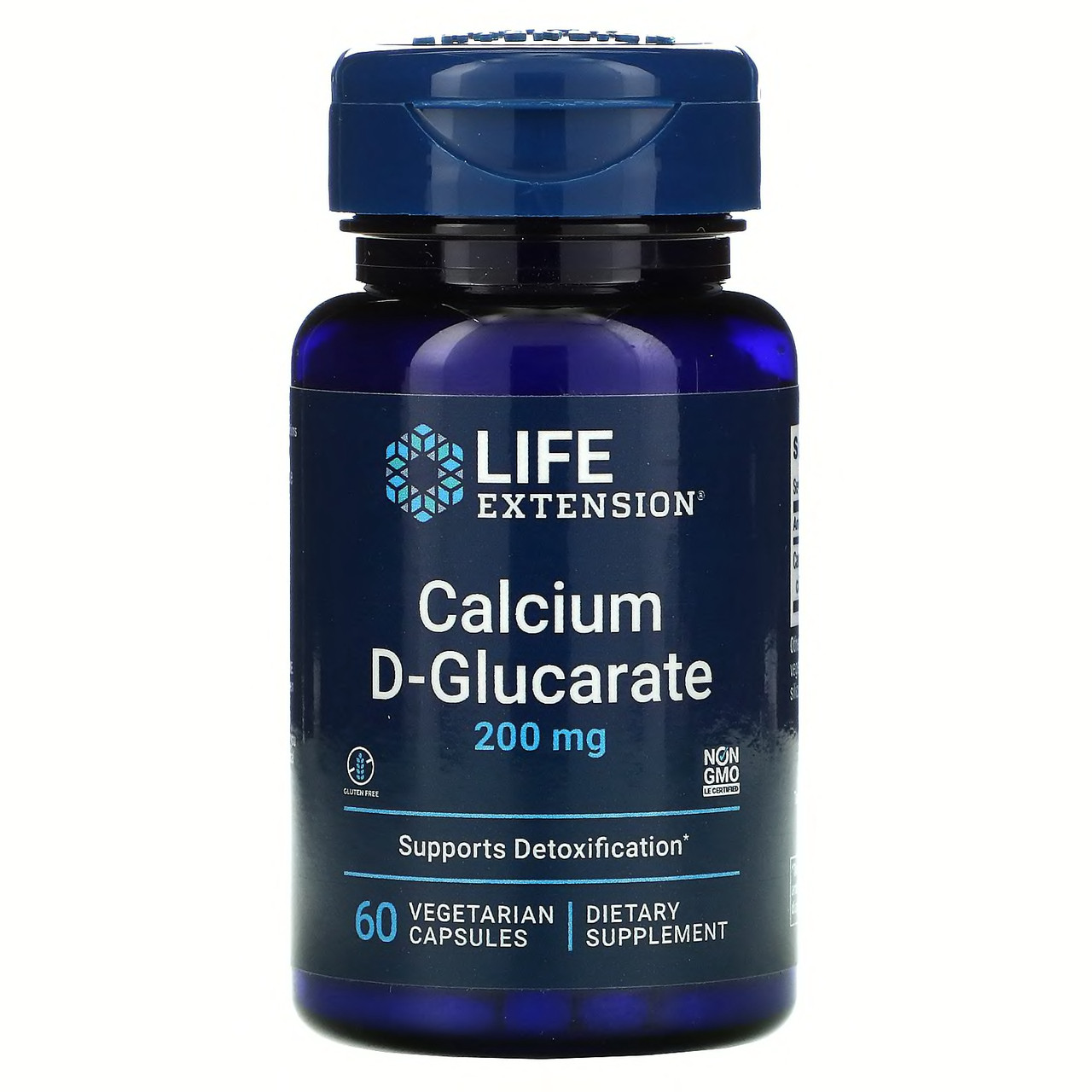 Life Extension, Кальцій D-глюкарат, 200 мг, 60 рослинних капсул