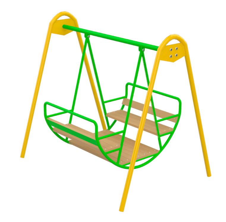 Гойдалки вуличні Човен метал синій (Kidigo ТМ)