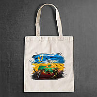 Еко-сумка, шоппер, щоденна з принтом "Украйна"