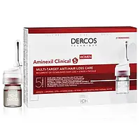 Vichy Dercos Aminexil Clinical 5, средство против выпадения волос для женщин, 42 ампула.Польша ,бол.срок годн.