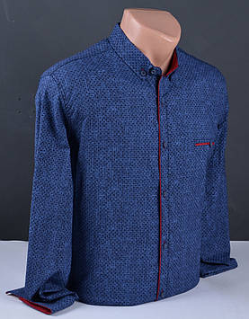 Чоловіча сорочка G-port із візерунком синя Туреччина 1033
