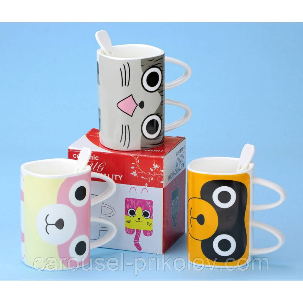 Чашка з вушками "Кошеня", 3 різновиди, фото 1