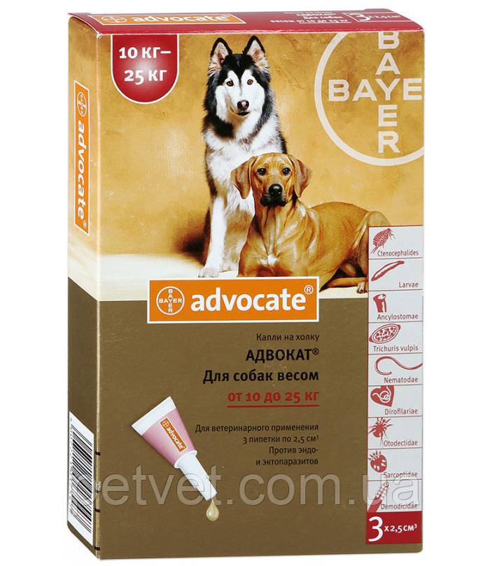 Bayer Адвокат для собак 10-25 кг.