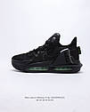 Nike LeBron Witness 6 BLACK/BLACK-ANTHRACITE-VOLT чорні чоловічі баскетбольні кросівки, фото 4