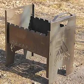 Розбірна мангал валіза на 8 шампурів сталь 2 мм для шашликів