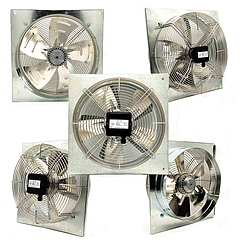 Осьові промислові нержавіючі вентилятори з оцинкованим фланцем