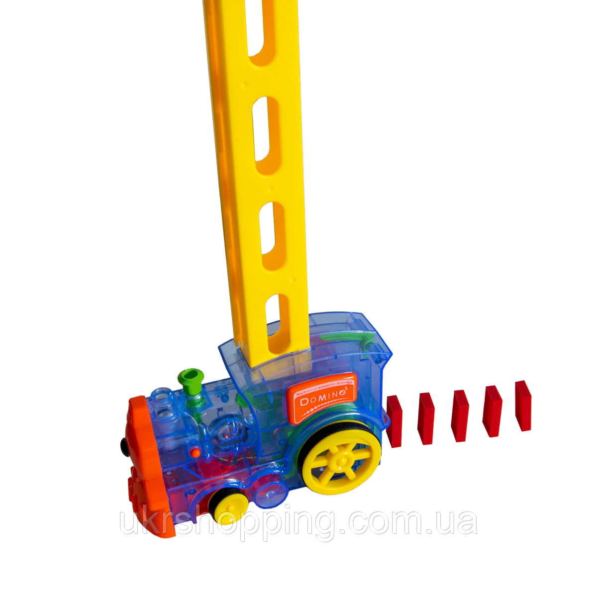 Детская игрушка паровоз с домино Domino Happy Truck Series, паровозик на батарейках | паравоз іграшка (SH) - фото 1 - id-p1498942183